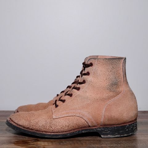 View photo of Clinch Yeager Boots in Wickett & Craig Natural Latigo Roughout