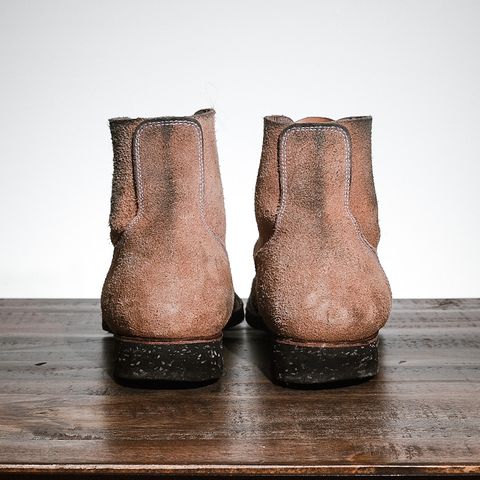 View photo of Clinch Yeager Boots in Wickett & Craig Natural Latigo Roughout