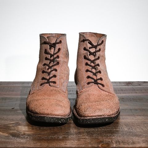 View photo of Clinch Yeager Boots in Wickett & Craig Natural Latigo Roughout