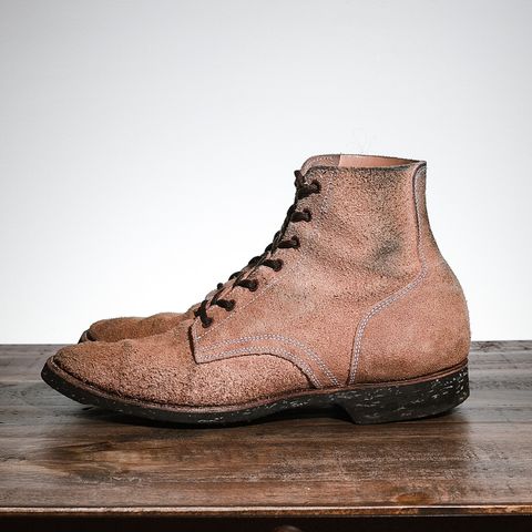 View photo of Clinch Yeager Boots in Wickett & Craig Natural Latigo Roughout