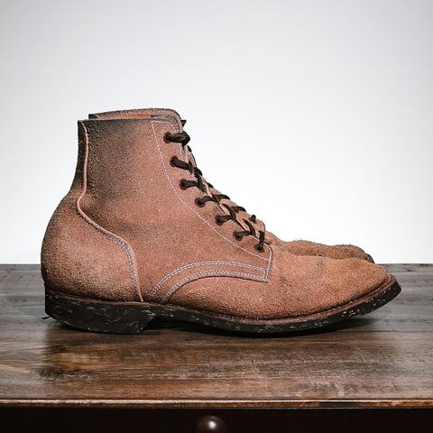 View photo of Clinch Yeager Boots in Wickett & Craig Natural Latigo Roughout