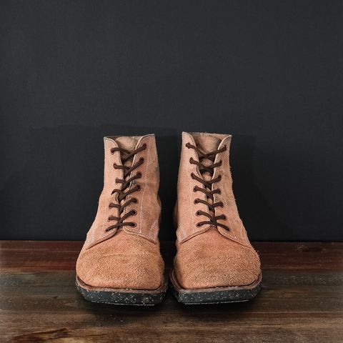 View photo of Clinch Yeager Boots in Wickett & Craig Natural Latigo Roughout