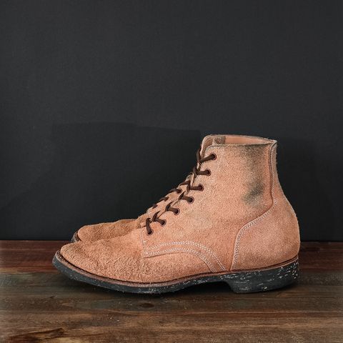 View photo of Clinch Yeager Boots in Wickett & Craig Natural Latigo Roughout