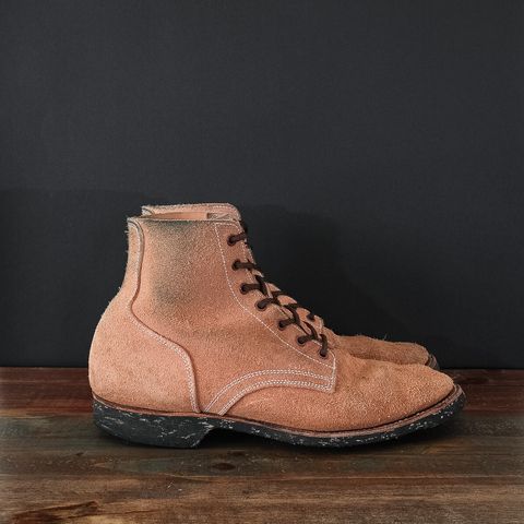 View photo of Clinch Yeager Boots in Wickett & Craig Natural Latigo Roughout