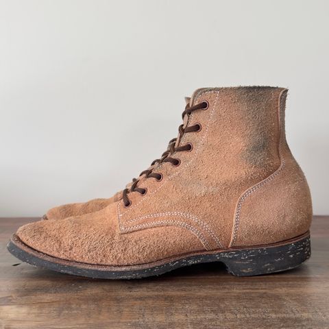 View photo of Clinch Yeager Boots in Wickett & Craig Natural Latigo Roughout