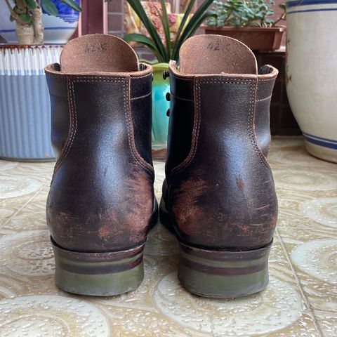 XBXS Land Boots in Horween Black Waxed Flesh