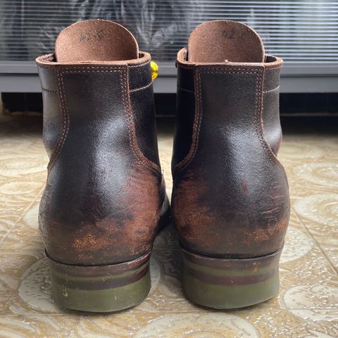 XBXS Land Boots in Horween Black Waxed Flesh