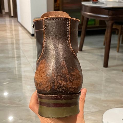 XBXS Land Boots in Horween Black Waxed Flesh