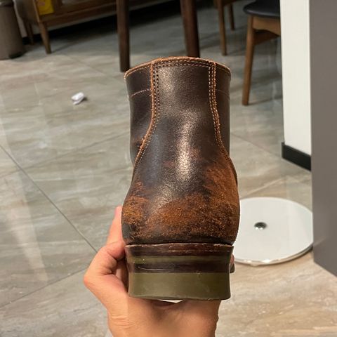XBXS Land Boots in Horween Black Waxed Flesh