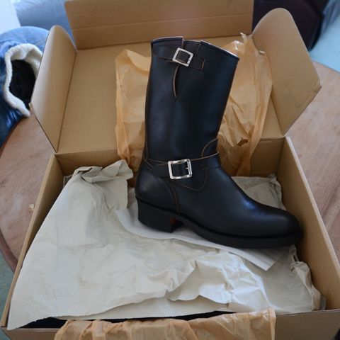 Attractions BILTBUCK Engineer Boots in Black Italian Horsebutt