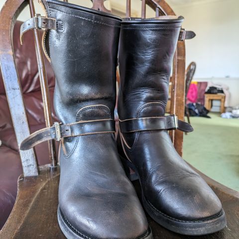 Attractions BILTBUCK Engineer Boots in Black Italian Horsebutt