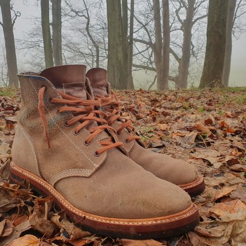 View photo of John Lofgren M-43 Service Shoes in Horween Natural Chromexcel Roughout