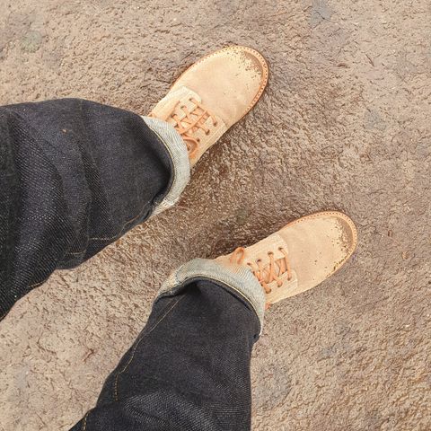 View photo of John Lofgren M-43 Service Shoes in Horween Natural Chromexcel Roughout