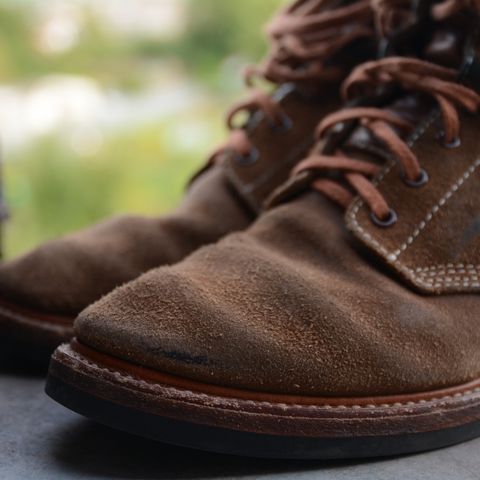 View photo of John Lofgren M-43 Service Shoes in Horween Natural Chromexcel Roughout