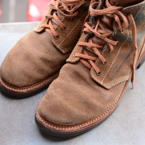 View photo of John Lofgren M-43 Service Shoes in Horween Natural Chromexcel Roughout