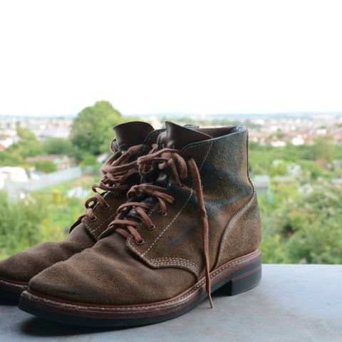 View photo of John Lofgren M-43 Service Shoes in Horween Natural Chromexcel Roughout