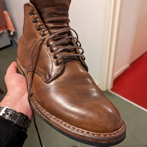 View photo of White's Stevens (Plain Toe) in Horween Natural Chromexcel