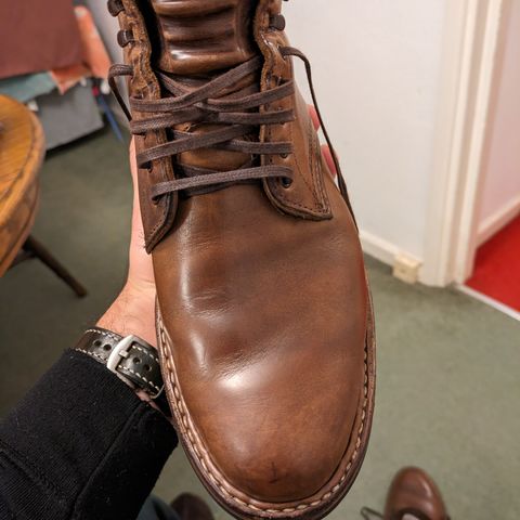 View photo of White's Stevens (Plain Toe) in Horween Natural Chromexcel