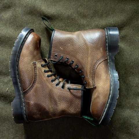 Solovair 8 Eye Derby Boot in Gaucho Brown Grain
