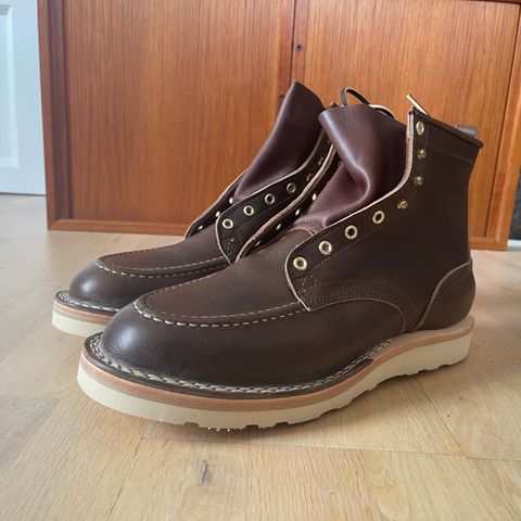 Nicks Moc Toe in Horween Dark Olive Chromexcel