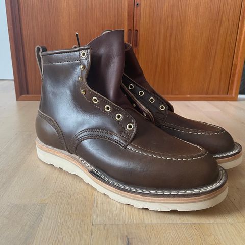 Nicks Moc Toe in Horween Dark Olive Chromexcel