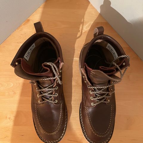 Nicks Moc Toe in Horween Dark Olive Chromexcel