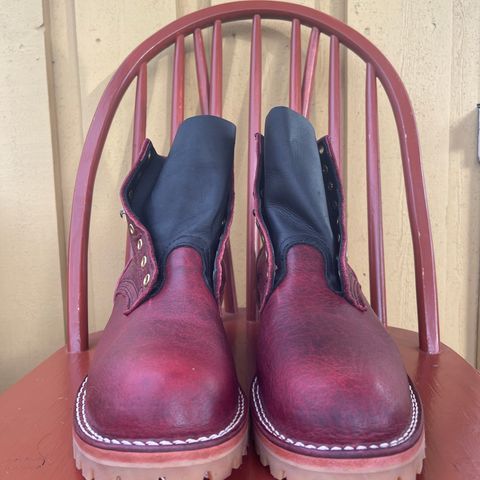 Nicks MTO in Law Tanning Oxblood Smooth Shruken Bison