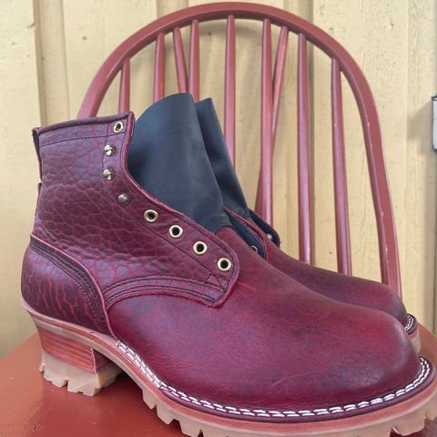Nicks MTO in Law Tanning Oxblood Smooth Shruken Bison