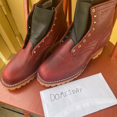 Nicks MTO in Law Tanning Oxblood Smooth Shruken Bison