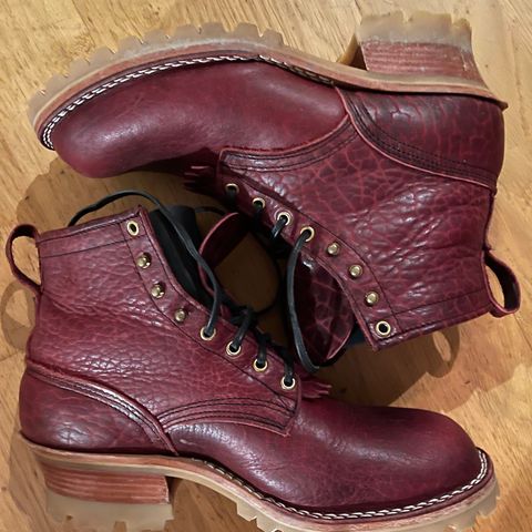 Nicks MTO in Law Tanning Oxblood Smooth Shruken Bison
