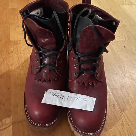 Nicks MTO in Law Tanning Oxblood Smooth Shruken Bison