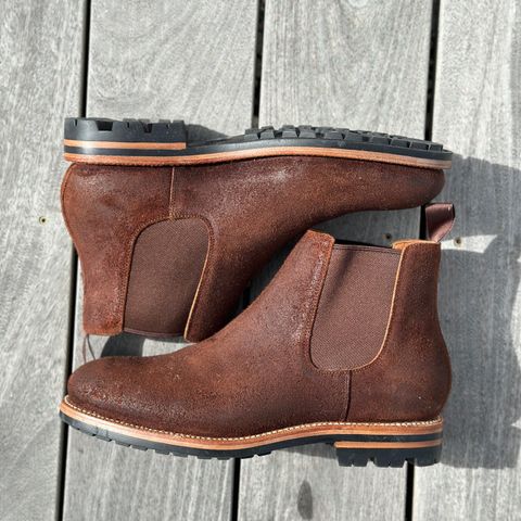 Grant Stone Chelsea Boot in C.F. Stead Dark Oak Roughout