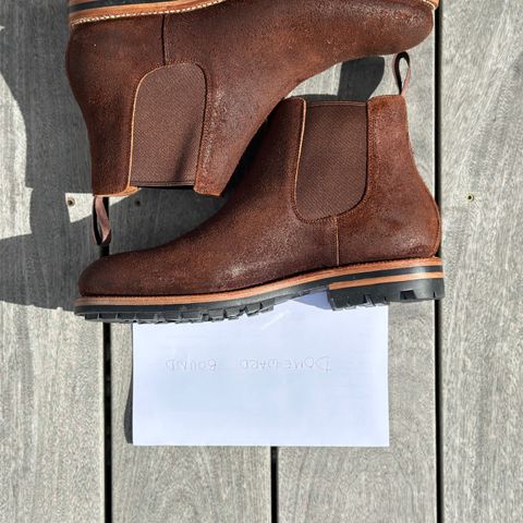 Search result thumbnail of Grant Stone Chelsea Boot in C.F. Stead Dark Oak Roughout