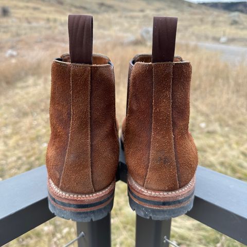 View photo of Grant Stone Chelsea Boot in C.F. Stead Dark Oak Roughout