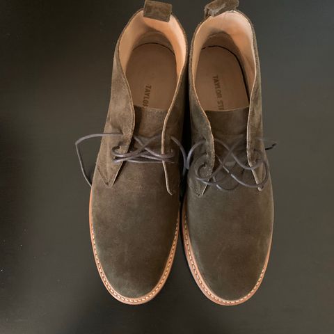 Taylor Stitch Unlisted Model in Olive Suede