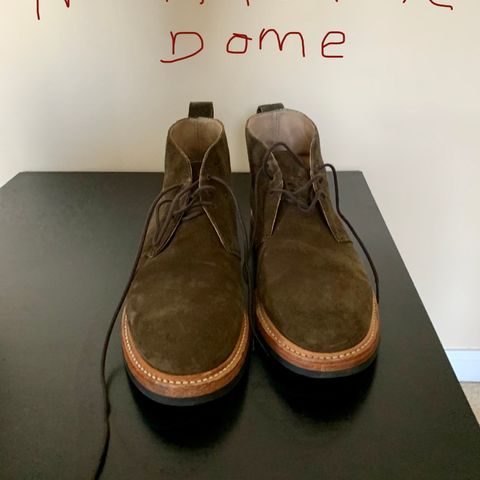 Taylor Stitch Unlisted Model in Olive Suede
