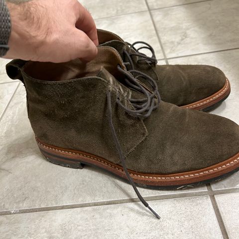 Taylor Stitch Unlisted Model in Olive Suede