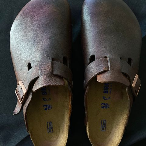 View photo of Birkenstock Boston in Mink Suede