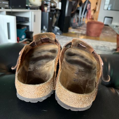 View photo of Birkenstock Boston in Mink Suede