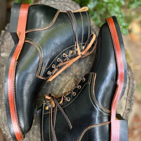 Jakkrabbits Field Boots in Shinki Black Teacore Horsebutt