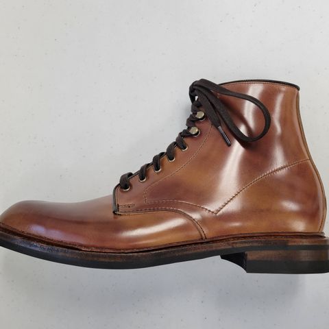 Allen Edmonds Higgins Mill in Horween Marbled Garnet Shell Cordovan