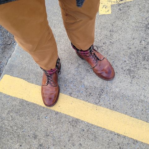 Allen Edmonds Higgins Mill in Horween Marbled Garnet Shell Cordovan