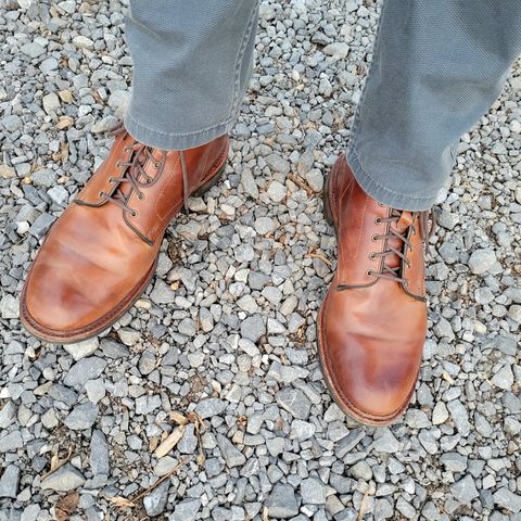 Allen Edmonds Higgins Mill in Horween Marbled Garnet Shell Cordovan