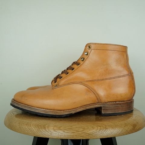 View photo of Self-Made Service Boot Model Stacy in Conceria Walpier Natural Buttero