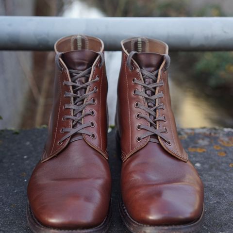 View photo of SKOOB M-43 Service Shoes in Brown Italian Horsebutt