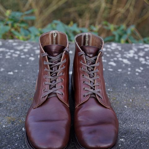 View photo of SKOOB M-43 Service Shoes in Brown Italian Horsebutt