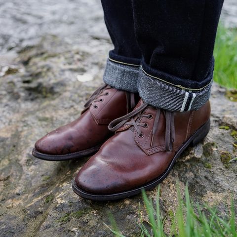 View photo of SKOOB M-43 Service Shoes in Brown Italian Horsebutt