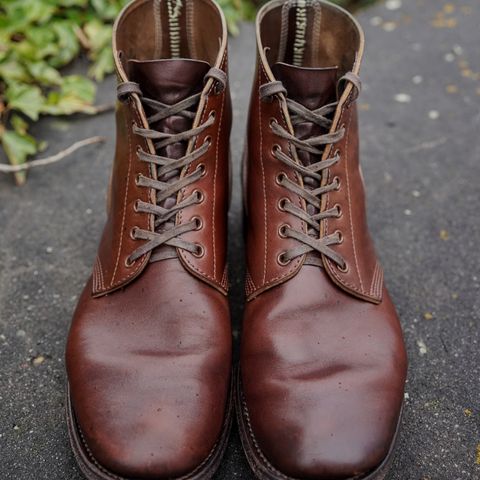 View photo of SKOOB M-43 Service Shoes in Brown Italian Horsebutt