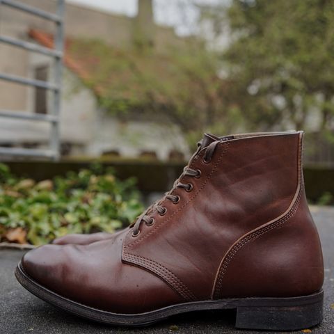 View photo of SKOOB M-43 Service Shoes in Brown Italian Horsebutt