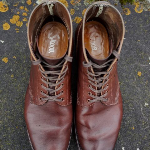 View photo of SKOOB M-43 Service Shoes in Brown Italian Horsebutt